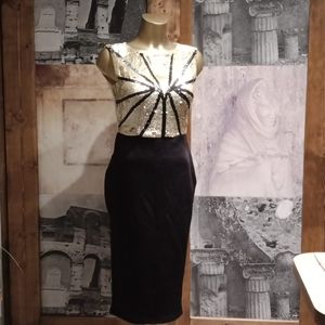 Gold sequined dress